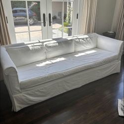 White Cotton  Machine Washable Couch!!!