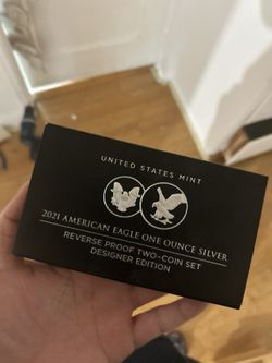 2021 American Eagle One Ounce Silver Coin Two Coins Designer Edition