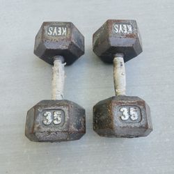 35lbs dumbbells 