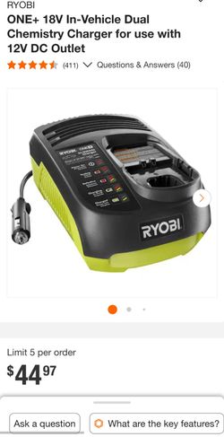 RYOBI P131 CAR CHARGER