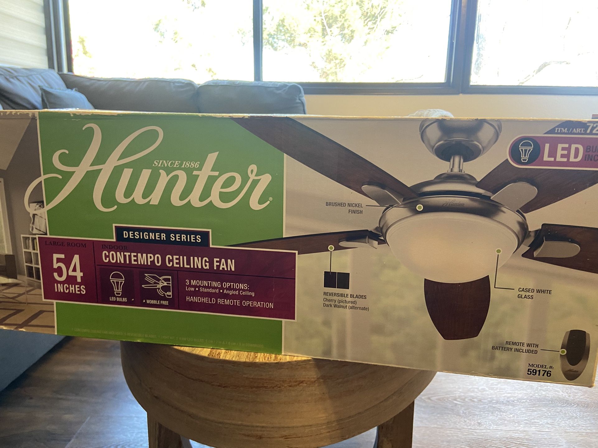 Hunter Contempo Ceiling Fan - 54 Inch, LED