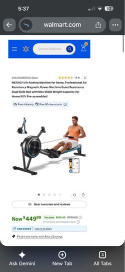 MERACH Air Rowing Machine for Home