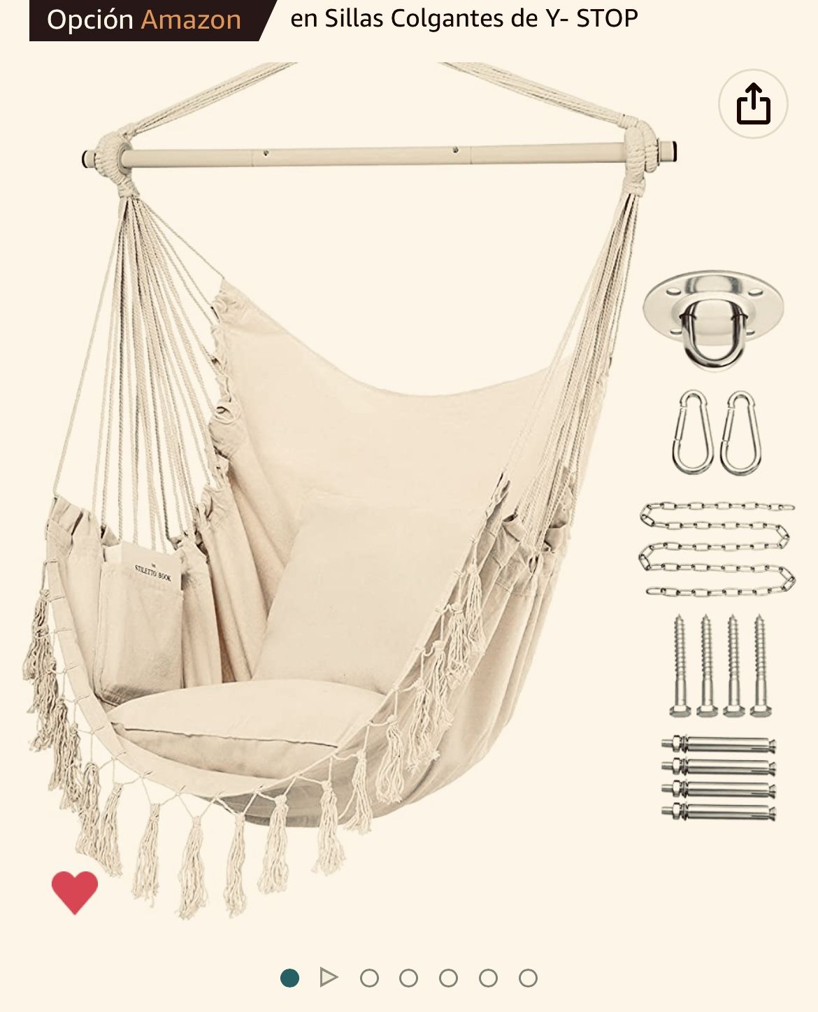 Boho Hanging Hammock Chair
