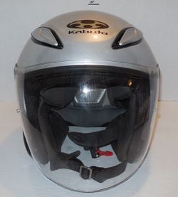 Kabuto avand II silver motorcycle helmet sz large