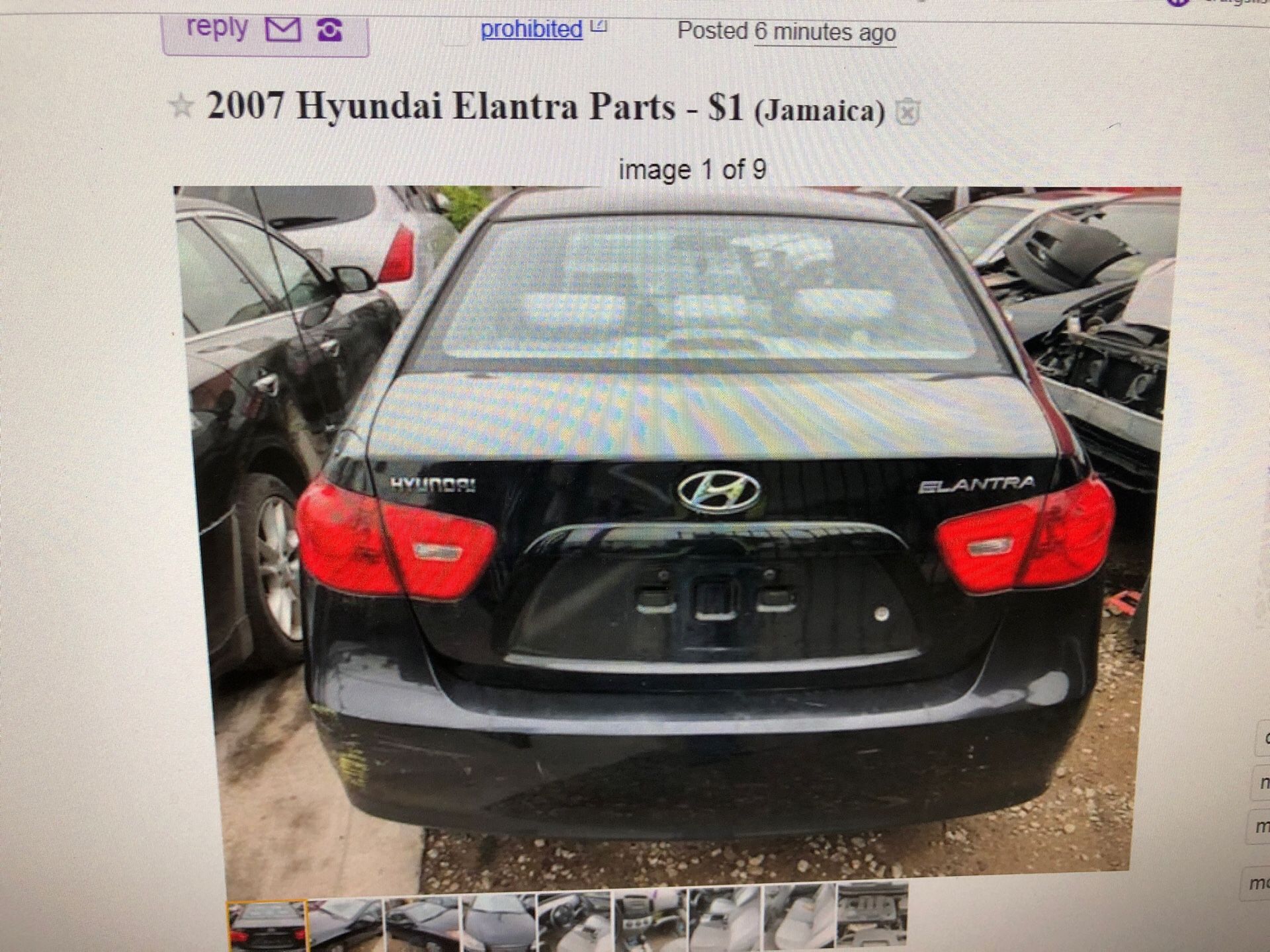 2007 Hyundai Elantra Parts