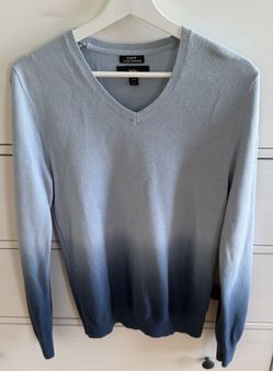 Mossimo men’s ombré 100% cotton V-neck long sleeve sweater, size M