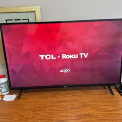 43”TCL Roku 4K Smart TV