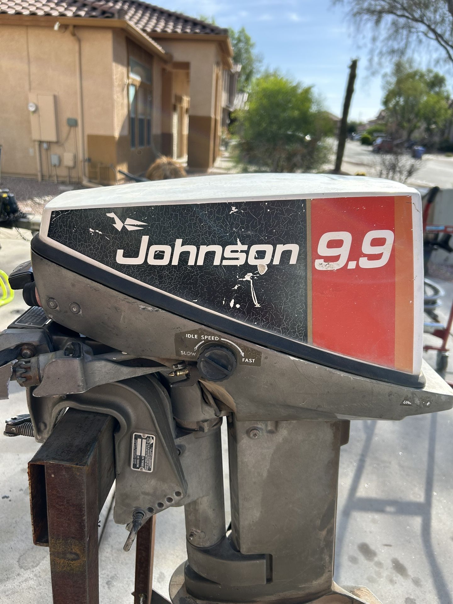 Johnson 9.9hp Tiller Outboard Boat Motor