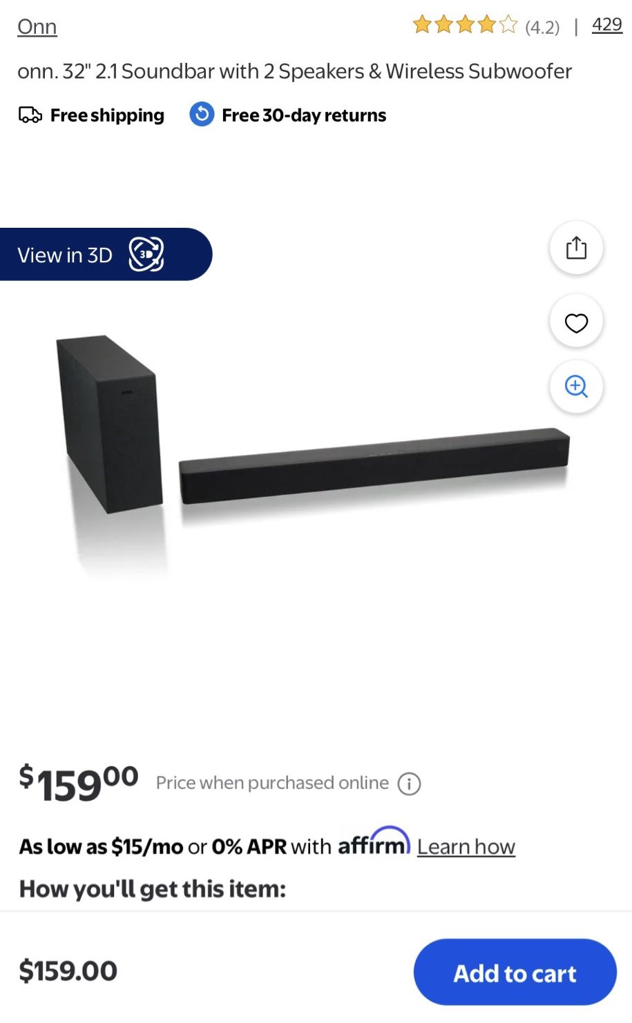 Sound Bar / Subwoofer