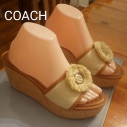COACH Sandals, Summer Shoes, Women's Sandals,Wedges, Espadrilles ,Size 8.5