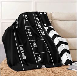 Movie Clapboard Throw Blanket 50" x 60"