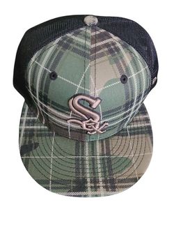New Era Chicago White Sox MLB Camo Plaid 9FIFTY Mesh Snapback Adjustable Hat Cap