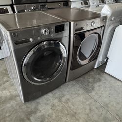 Front load kenmore washer and kenmore dryer high efficiency  working perfectly extra for delivery same same day delivery and installation available 