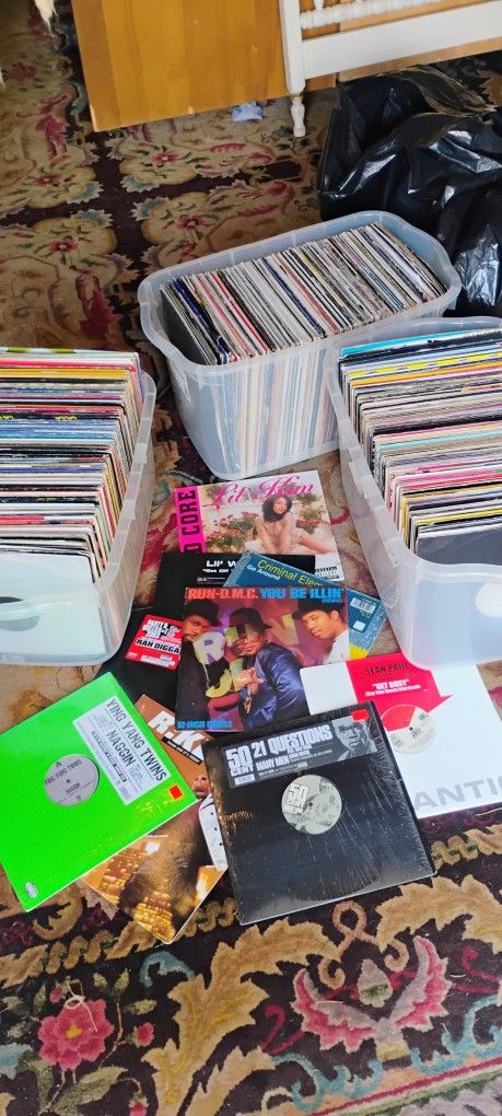 300 Records. Mostly 12-in Singles For Old School DJ Turntable Stuff