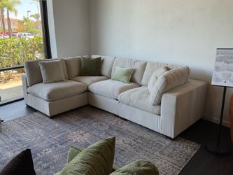 RH-Style Modular Sectional Sofa | Memory Foam | 4-Piece | New