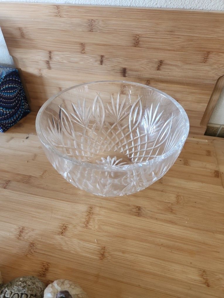 10-inch Wide, Deep, Lead Crystal Bowl