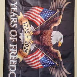 250 Years Banner Thick 2 1/2 x 4 1/2 Ft 
