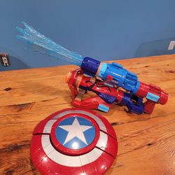 Nerf Marvel Avengers Lot With Nerf Shield Dart Gun Toy