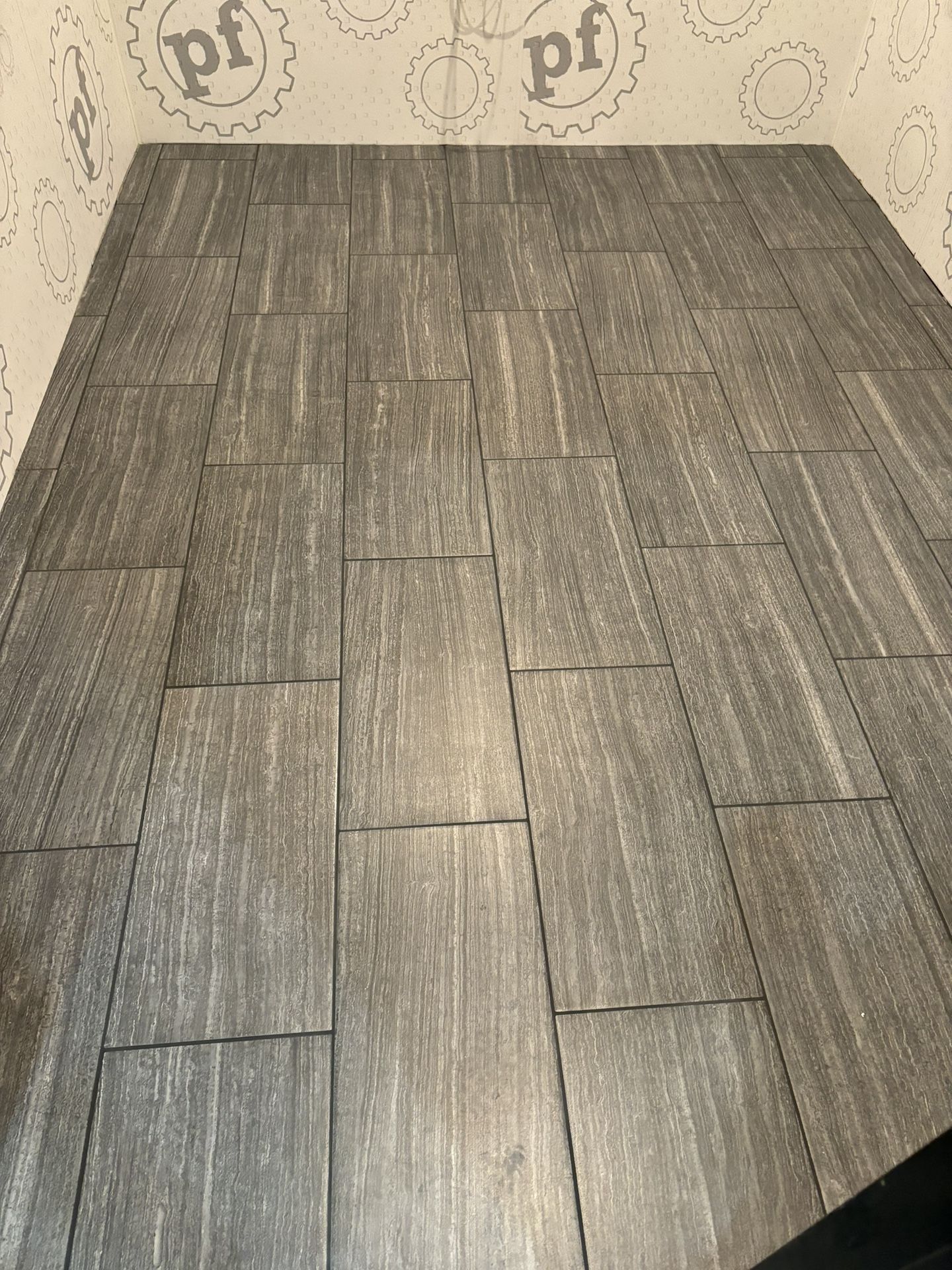 12x24 Black Porcelain Tile.