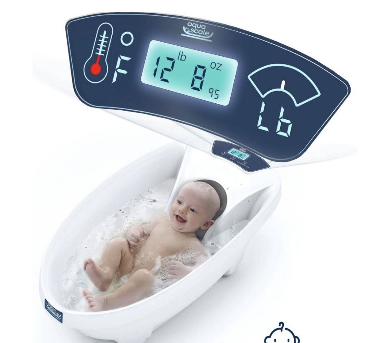 Baby Patent Aqua Scale 3-in-1 Digital Scale Water Thermometer and Infant Tub