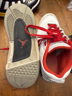 Air Jordan Sneakers White Red Laces