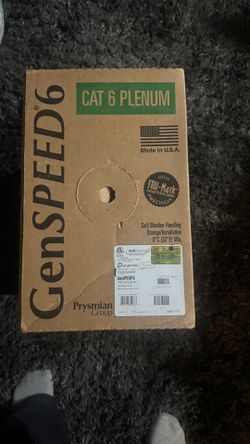 CAT 6 Cable (Plenum) 1000ft