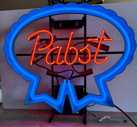 Vintage Pabst Clam Shell Neon Sign