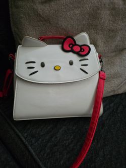 Hello Kitty White Faux Leather Crossbody Bag