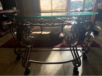Elegant Glass Sofa Table / Entryway Table – $199