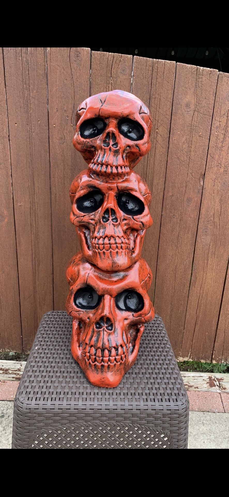 3 Foot Tall Skull Statue