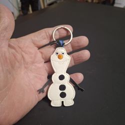 Disney Frozen The Broadway Musical Collectible Olaf The Snowman Keychain Or Bag Charm - Faux Leather 