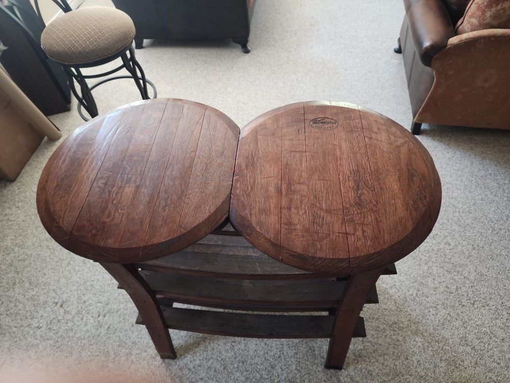 WINE BARREL SIDE BOARD TABLE -CONSOLE
