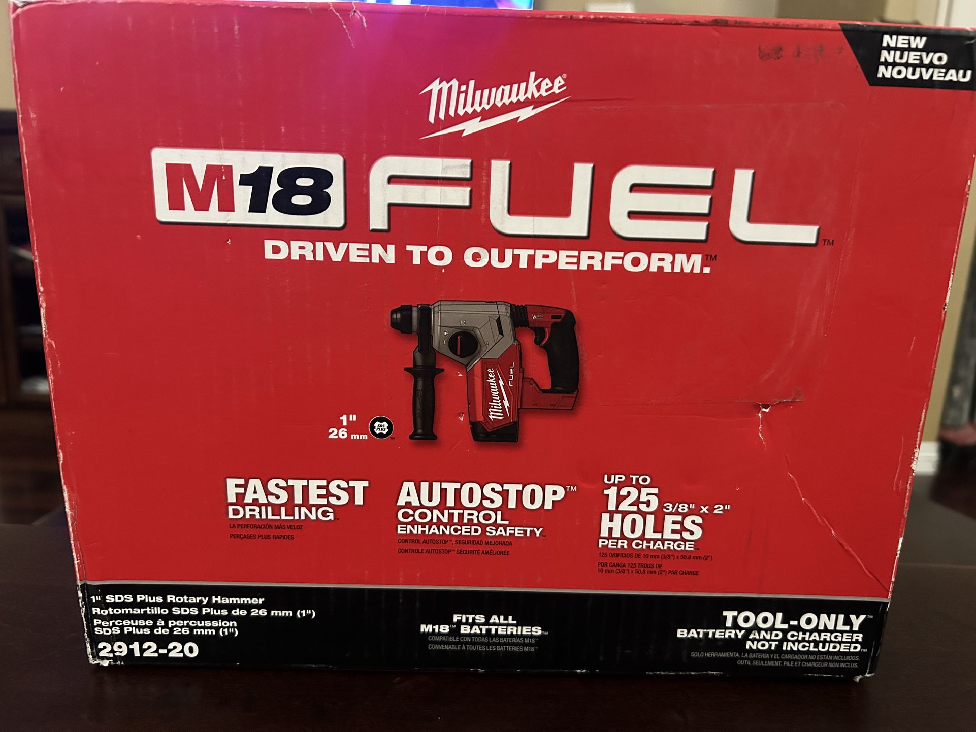 Milwaukee M18 Fuel 1” SDS Plus Rotary Hammer