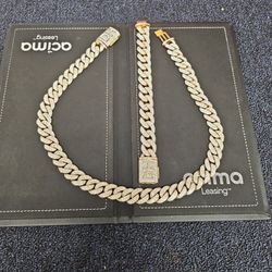 14k Bracelet & 14k Diamond Chain 22inch 