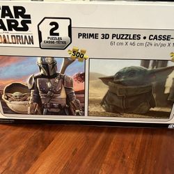 Star Wars Mandalorian Prime 3-D Puzzles X 2