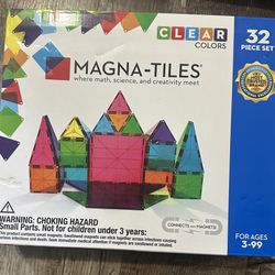 MAGNA TILES 32 PC SET W BOX + MAGFORMERS SKY TRACK CREATOR SET  COLLECTION