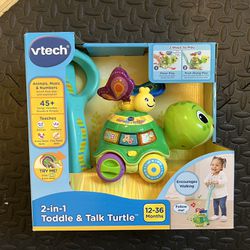 Vtech Toddle & Talk Turtle Toy New