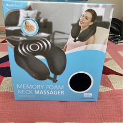 Memory Foam Neck Massager Vibrating Function Need 2 AA Batteries New As Is Never Used Originally $ 50 Plus Tax No Use Needed