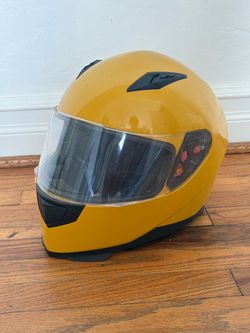 ILM Full Face Motorcycle Helmet – Yellow – Size XL
