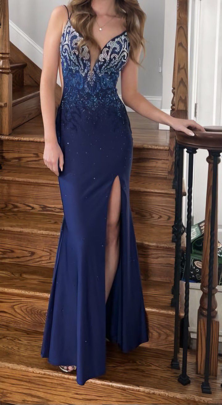 Blue Prom Dress Size 0 Amarra