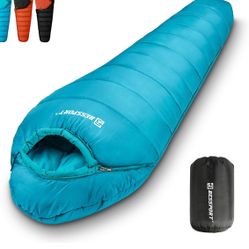 Bessport Mummy Sleeping Bag | 15-45 ℉ Extreme 3-4 Season Sleeping Bag for Adults Cold Weather– Warm and Washable, for Hiking Traveling & Outdoor Activ