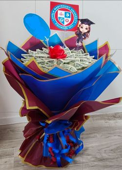 $65 graduation money bouquet