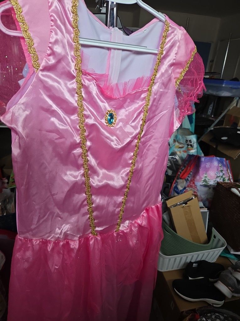 New Princess Pea Pink Long Halloween Dress Size XL