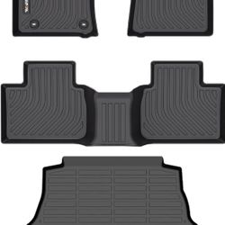 Floor Mats & Cargo Liner Set for 2018-2024 Toyota Camry (Not for Hybrid or AWD) All Weather Protection TPE Anti-Slip Automotive Full Set