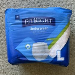 Adult Diapers - Unopened/Unused: Medline FitRight Pull-Ups Disposable Underwear Large 20 ct
