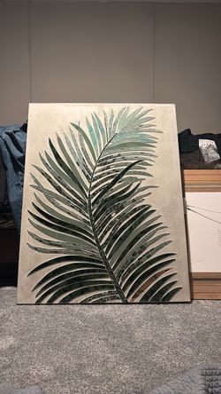 Large Palm Leaf Mosaic Wall Art