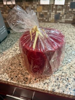 Large Decorative Red Candle