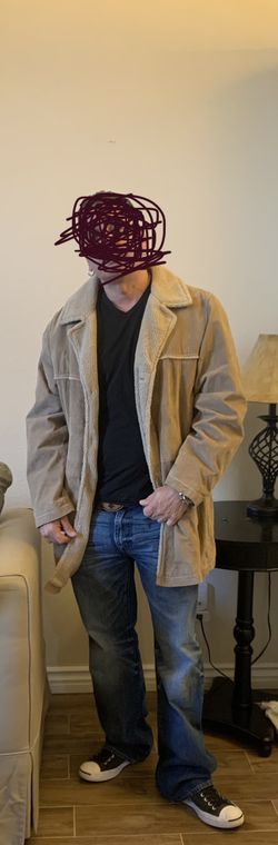 Wilson Large Tall Leather Suide Men’s Jacket … New, Never Worn, No Tags… Model is 6’2”