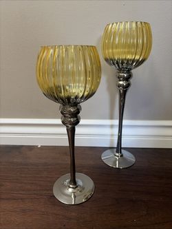 Long Stem Candle Holders