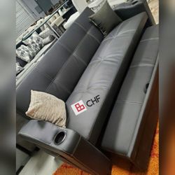 Black /Dark brown/Grey Elegant lounger with pull - up trundle